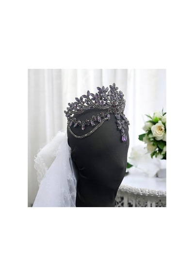 Alınlıklı Gelin,kına,nişan,söz,after,bride,party Taç Mor - 729058635 Mor