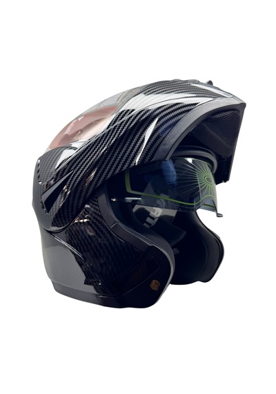 Kask Vrt Marka Vizörlü Çeneden Açılır Carbon