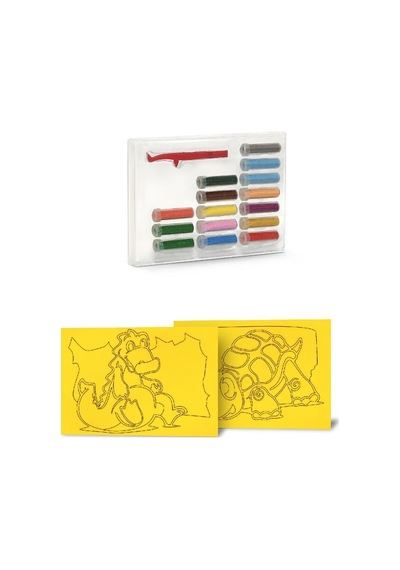 Eğitici Ve Eğlenceli Kum Boyama Seti-red Castle Kaplumbağa & Timsah Ds-206
