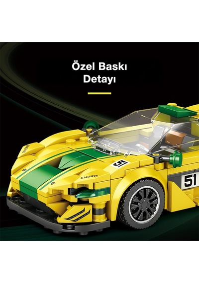 Reobrix Technic 677 Mclaren P1 Gtr Spor Araba Yaratıcı Yapı Blok Seti Building Blocks - 351 Parça