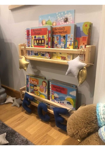 Montessori Kitaplık Çocuk Bebek Odası Duvar Rafı Ahşap Kitaplık Raf 3 Adet 55 Cm Bej Montessori Kitaplık Çocuk Bebek Odası Duvar Rafı Ahşap Kitaplık Raf 3 Adet 55 Cm Bej