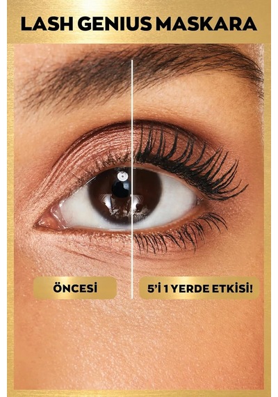 True Lash Genius 5 Etkili Maskara 10 Ml. Brown Black Çok Renkli