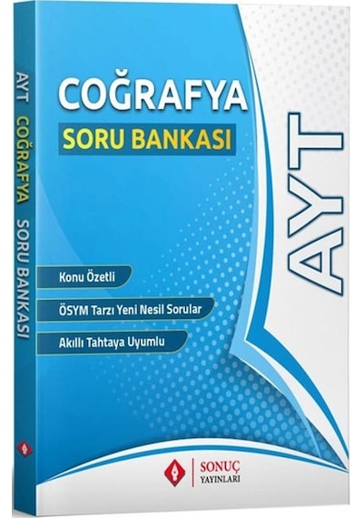 Ayt Coğrafya Soru Bankası Sonuç Yayınları N11.11167
