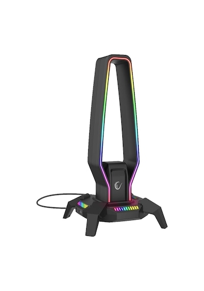Rm-h27 Igrıs Type-c Rgb Siyah Kulaklık Standı Rm-h27 Igrıs Sıyah