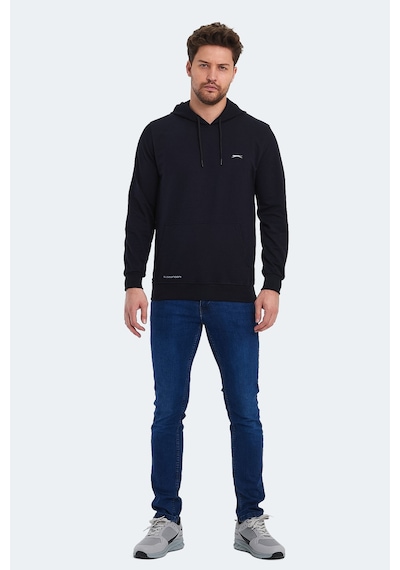 Slazenger Obra In Erkek Kapüşonlu Cepli Lacivert Sweatshirt Lacivert