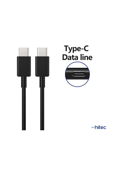 ScHitec DN980 Type-C to Type-C Data ve Şarj Kablosu Siyah