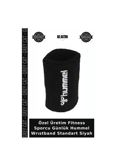 Özel Üretim Fitness Sporcu Günlük Hummel Wrıstband Standart Siyah