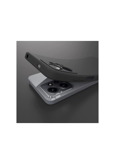 Xiaomi Redmi Note 12 4g Kılıf Yumuşak Premium Silikon 9h Ekran Koruyucu Set Kamera Korumalı Soft Siyah