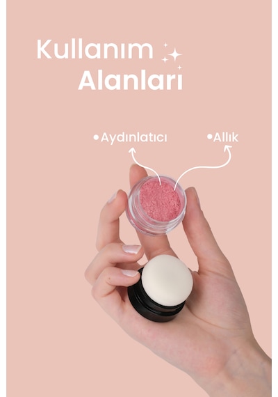 Bade Natural Sparkle Powder Shinny Pink Toz Işıltılı Allık Doğal