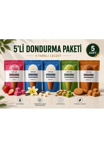 Refresh Freeze Dry Dondurma 5 Li Karışık Set Dondurularak Kurutulmuş Dondurma 5x40g Çok renkli