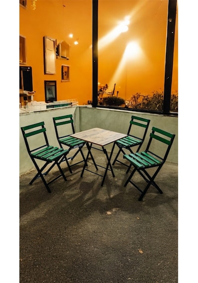 Balkon Bahçe Mutfak Bistro Set Katlanır Masa-sandalye Yeşil