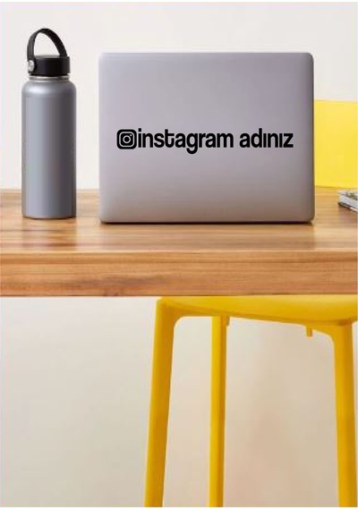 Kişiye Özel İnstagram Adresi Sticker - İnstagram Sosyal Medya Sticker - Araba Oto Motosiklet Karavan Sticker 00062 25 Cm