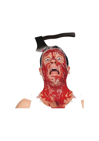 Kafaya  Saplanmış  Halloween  Kanlı  Balta  Şaka  Tacı