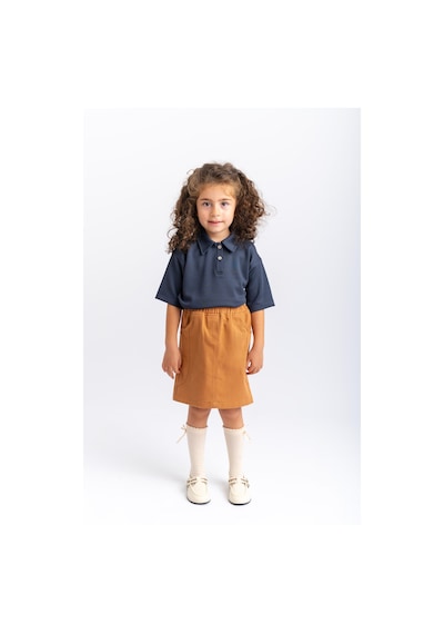 Oliventhekid Gabardin Kız Çocuk Etek Taba Taba