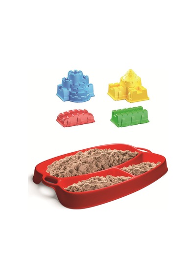 Kinetik Kum Seti - Kalem Temalı 350gr Kum + Tepsi + 4 Kalıp Kum Rengi