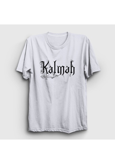 Presmono Unisex Logo Kalmah T-shirt Beyaz
