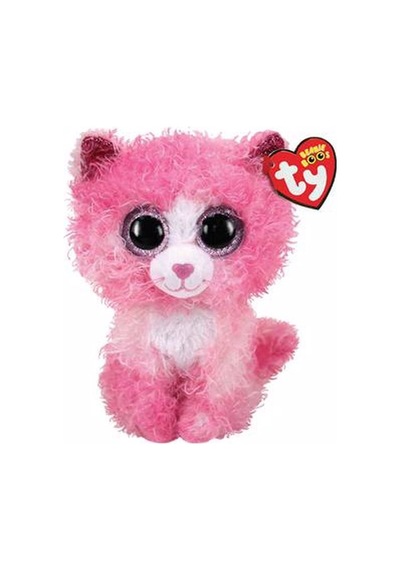 TY Reagan Pembe Kıvırcık Saçlı Kedi 15 Cm