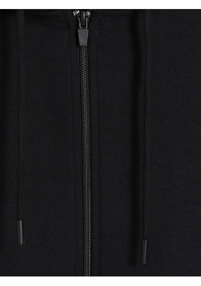LC Waikiki Lc Waıkıkı Siyah Kapüşonlu Kadın Kalın Fermuarlı Sweatshirt