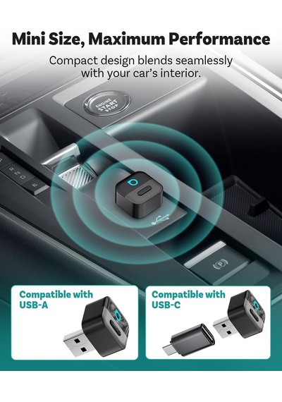 Mini Pico, 2026 Yeniliği 2'in'1 Kablosuz Carplay Ve Android Auto Adaptörü Tek Dokunuşla Cihaz Değişimi, Tak Ve Kullan, Wifi 6 Ve Bluetooth 5.4, İphone Ve Android İçin Otomatik Bağlanır