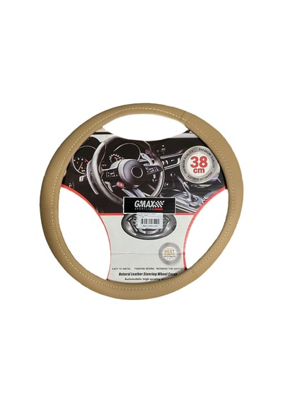 Noktalı Model Geçmeli Direksiyon Kılıfı 38 CM Sade Bej GLZ840
