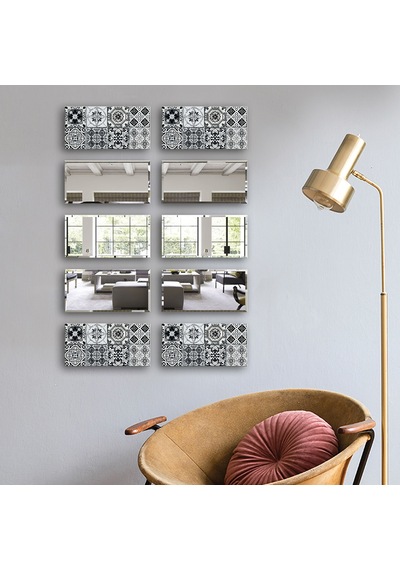 Decorita Dekor Camı | Karakalem Çizim Cam ve Ayna | 10'lu Takım Karakalem Çizim