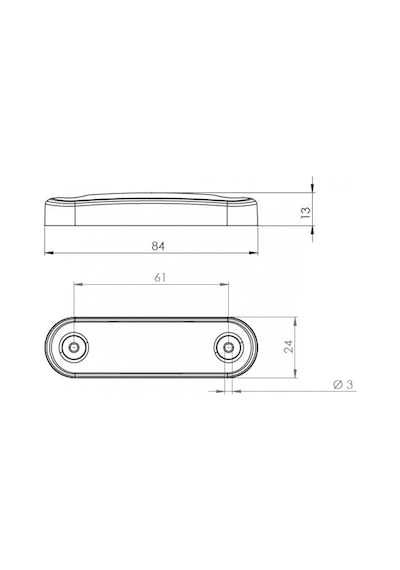 9 Ledli Oval Parmak Led Lamba 12-24 Volt 1 Adet