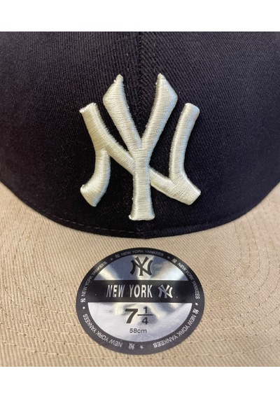Hamze Ny Newyork Nakışlı Hiphop Snapback Rapper Drip Şapka Cap Siyah - Bej