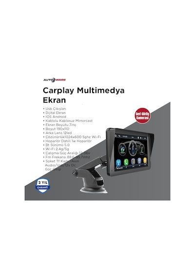 Autoware 7" Dokunmatik Ekran Araç Multimedya