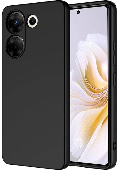 Forzacase Tecno Camon 20 Pro 4g Uyumlu Liquid Serisi İçi Kadife Lansman Silikon Kılıf Siyah