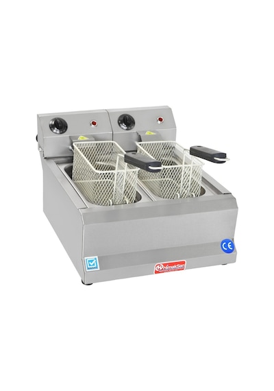 Himaksan HMK-FE 3 + 3 5000 W 3 + 3 Litre Endüstriyel Elektrikli Fritöz