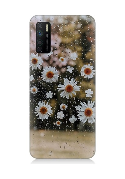İnfinix Note 7 Lite Uyumlu Yağmur Ve Papatyalar Desenli Silikon Kılıf