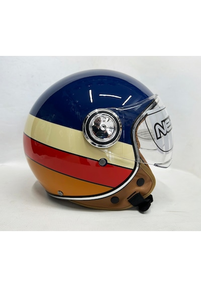 Nero Tk-06 Şefaf Vizörlü Yarım Açık Kask Parlak Lacivert