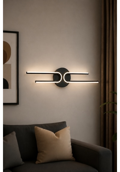 Mino Modern Led Duvar Apliği Günışığı Siyah