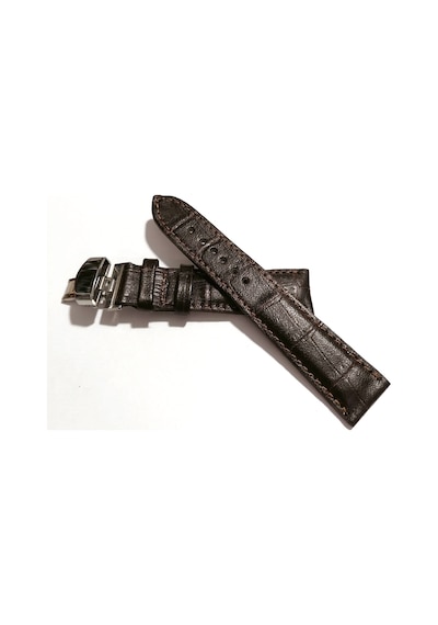 Fado &hertür Saate &uygun Kelebek Toka 18 Mm Koyu Kahve Kordon 269 Gumuş Toka Koyu Kahverengi