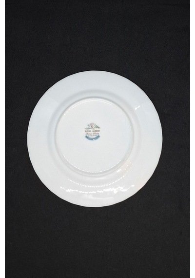 Brigadoon Bone China İngiliz Porselen Pasta Tabağı Mavi Çiçekli 17 Cm