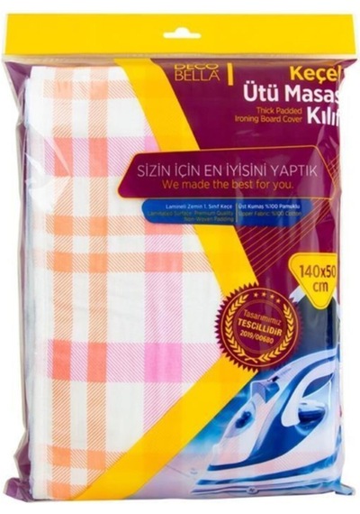 Mcblue Yavruağzı Çizgi Desenli Keçeli Ütü Masası Kılıfı 140*50 De