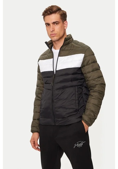 Jack & Jones Erkek Dik Yakalı Şişme Mont - 12258444 Yeşil