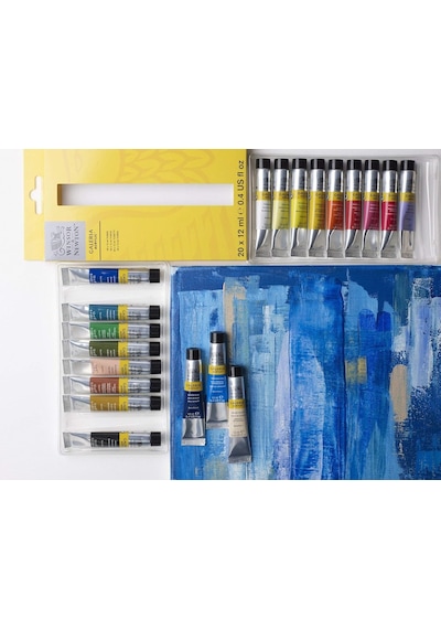 Winsor & Newton 2190606 Galeria Akrilik Boya Seti, Çok Renkli, 20 Renk Başlangıç Seti, 240 Mililitre