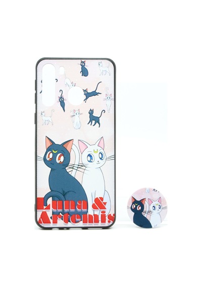 Nettech Samsung Galaxy A21 Uyumlu Desenli Popsocket Seri Arka