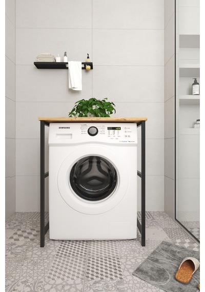Remaks Çamaşır Makinesi Üstü Banyo Düzenleyici Rafsız Meşe