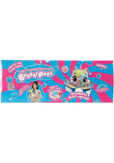 Bubble Pops Raspberry Burst Unicorn: Kokusuyla Büyüleyen Şişme Peluş Unicorn