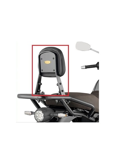 Moto Guzzi V7 850 Stone/special 21-25 Sissybar + Çanta Demiri Givi Ts8206b+sr8206 Siyah