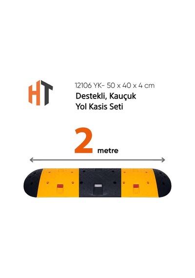 Destekli, Kauçuk Yol Kasisi Seti 2 Metre