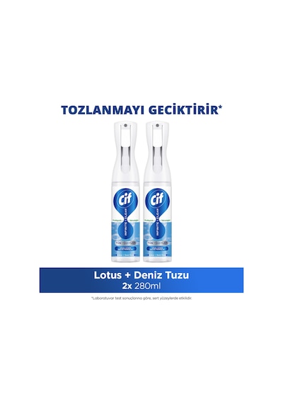 Infinite Clean Doğal Probiyotikli Anti Toz Sprey Tüm Yüzeyler İçin Lotus & Deniz Tuzu 280ml X2 2'li Set