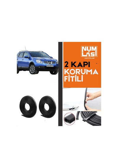 Nissan Qashqai 2007-2013 İki Kapı Koruma Fitili Siyah Renk Numlas-a Kalite-nm2795