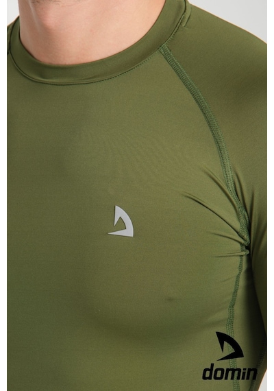 Hnc Sport Erkek Uzun Kol Yeşil Olive Fit Toparlayıcı Compression Spor Body Tshirt