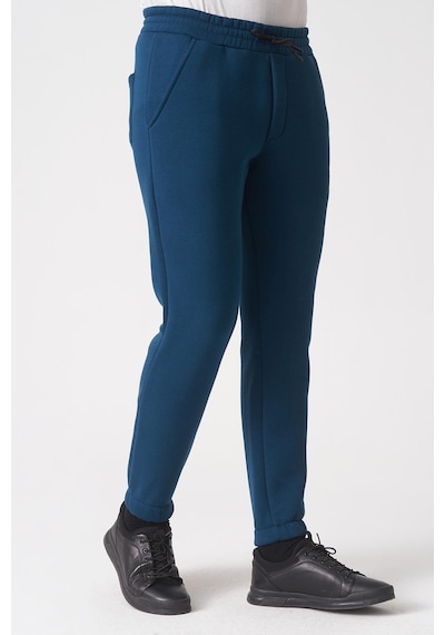 White Stone São Paulo 2424 Pamuklu Likralı Slim Fit Eşofman Altı Mavi Mavi