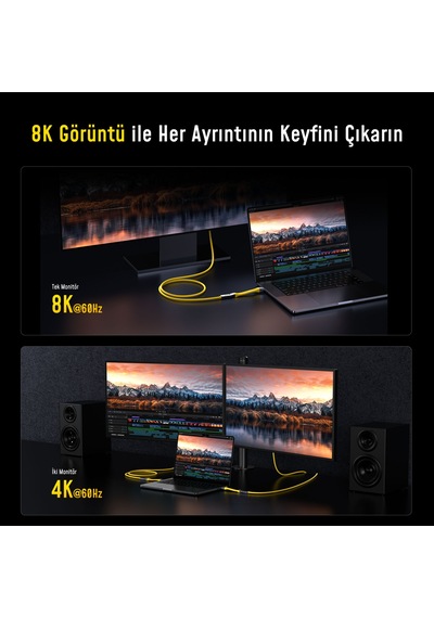 Aohi The Future 4-İn-1 Type-C To Type-C 240 W PD3.1 USB4 8K Hızlı Şarj Data Kablo Seti
