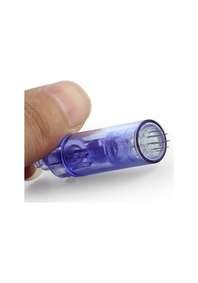 Dermapen İğnesi Soketli Model Mavi Uzun Kapaklı 9 Pin 10 Adet