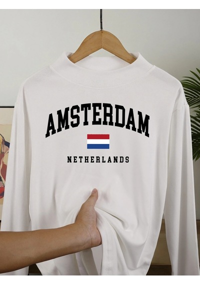 Startmore Tarzsokak Amsterdam Hollanda Bayrağı Desenli Sıcak Moda Erkek Kazakları Temel Sonbahar Tişörtü Günlük R Beyaz Startmore Tarzsokak Amsterdam Hollanda Bayrağı Desenli Sıcak Moda Erkek Kazakları Temel Sonbahar Tişörtü Günlük R Beyaz